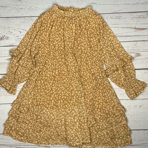 Noralee Mirabelle Floral Kids Dress Tan - 4T